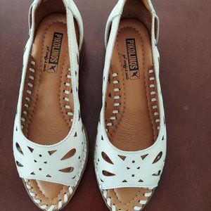 Pikolinos Melilla Sandals Leather Gladiator Heel Peep Toe